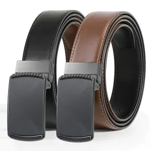 2 Color In Belt 10%OFF Wholesale Reversible Alloy Buckle Double-sided Split Cowhide Reversible Leather Dress Belt For Men