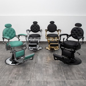 Classic Professional Retro Hairdressing Salon Furniture Durable Barber Shop Black White Gold Green Red Washing Barber Chair. - Product Image 5