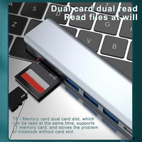 Base de Conexión USB-C 7 en 1 Justlink, 4K30Hz con 100W PD, Lector SD/TF, Aleación de Aluminio, para MacBook y Laptop, en Stock