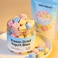 Kleurrijke gevriesdroogde yoghurtblokjes - natuurlijke fruit- en yoghurtsnacks voor kinderen |   Private Label OEM/ODM |   Bulkverpakkingen voor fabrieken