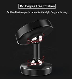 <span class=keywords><strong>Support</strong></span> de téléphone magnétique universel Fornew en alliage d'aluminium ABS et silicone pour <span class=keywords><strong>voiture</strong></span>, rotation à 360° pour téléphones de 4 à 6,5 pouces, fixation sur tube - Product Image 2