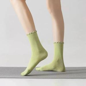 Calcetines de Yoga JZVINA para Mujer, Calcetines de Tobillo Antideslizantes de Punto, de Poliéster, Color Sólido, Transpirables, para Pilates, Uso Diario Otoñal - Product Image 2