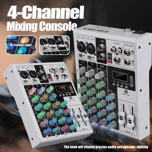 Mezclador de Audio Digital Profesional LD-4 USB MP3 de 4 Canales, Consola de Audio Profesional para Producción Musical y Actuaciones <span class=keywords><strong>en</strong></span> Vivo - Product Image 6