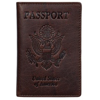 Elegante y Moderno Porta Pasaportes Corto de Piel Sintética con Bloqueo RFID para Pasaportes del Reino Unido y Británicos, con Múltiples Compartimentos para Tarjetas, Forro de Satén, Unisex