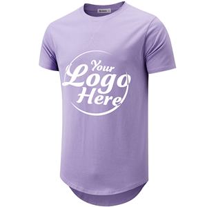 T-shirt uni 100% coton personnalisé de haute qualité pour hommes, sweat-shirt à col montant épais, vêtements de sport - Product Image 1