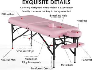 Favorable Price 2 Section Aluminium Legs Beauty Salon Facial Eyelashes Massage Bed <strong>Cama</strong> De Masaje <strong>Mini</strong> Foldeable Massage Table - Product Image 6