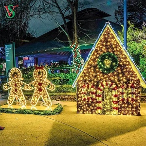 Offre Spéciale lumières de noël LED 3D <span class=keywords><strong>bonhomme</strong></span> <span class=keywords><strong>en</strong></span> <span class=keywords><strong>pain</strong></span> <span class=keywords><strong>d</strong></span>'épices maison <span class=keywords><strong>en</strong></span> <span class=keywords><strong>pain</strong></span> <span class=keywords><strong>d</strong></span>'épices lumières de Sculpture pour enfants prenant des Photos - Product Image 2