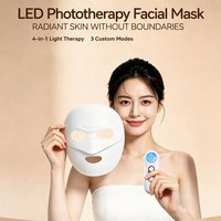 Masque facial LED Photon pour salon à domicile, 120 perles haute puissance, minuterie réglable, masque de soin de la peau portable, traitement anti-rides, masque de beauté