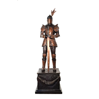 Offre Spéciale top collection classique bronze coulé grandeur nature statue d'armure de soldat romain médiéval