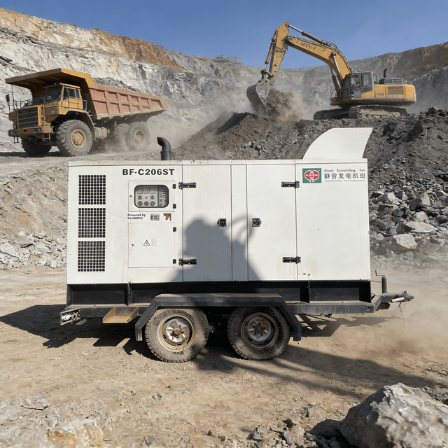 Portable BF-C206ST 188kva 150KW 270A Silent Mobile Diesel Generator With Trailer