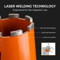 Foret diamanté soudé au laser pour la découpe de barres d'armature avec tige SDS Plus