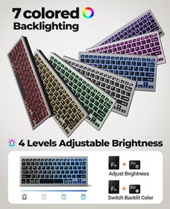 JOMAA New 2.4G Dual Mode RGB Backlit Wireless <b>Keyboard</b> With USB Type-C Rechargeable <b>Keyboard</b> for PC/Laptop/<b>Tablet</b> Backlit Keyboa - Product Image 5