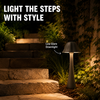 Lampe décorative à six pétales anti-éblouissement AC-85-265V en aluminium sécurisé pour l'éclairage d'ambiance de villas, jardins, piscines et allées paysagères