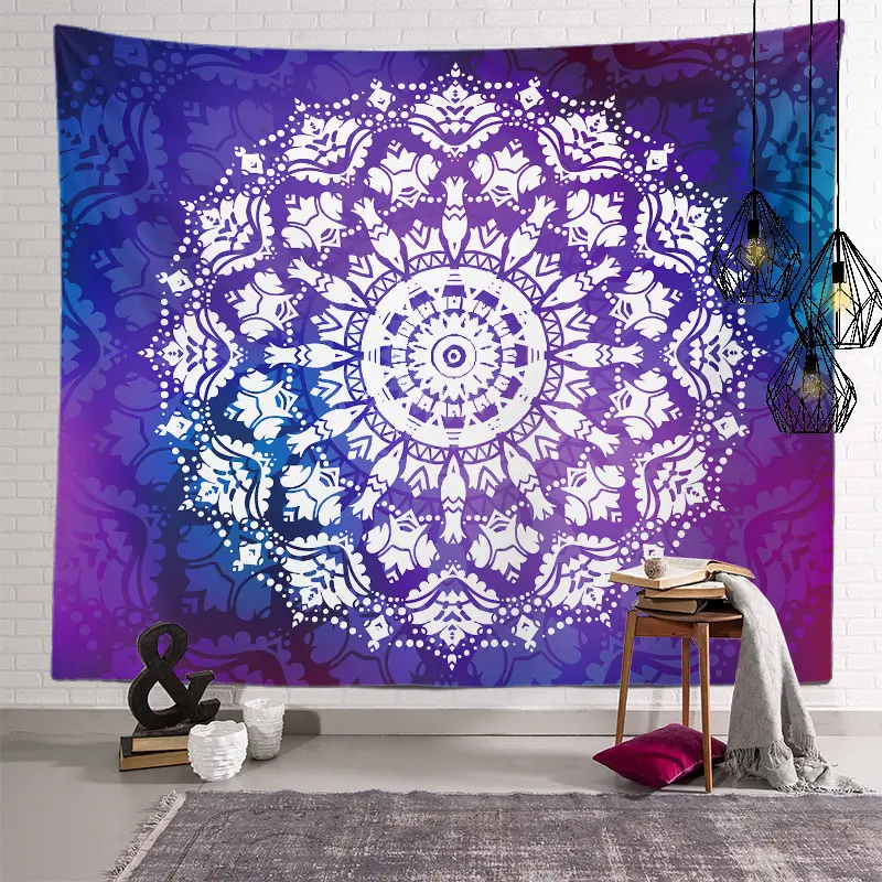 Custom Logo Bulk Boho Indie Hippie Tapestries Aesthetic Vintage Mandal Wall Tapestry