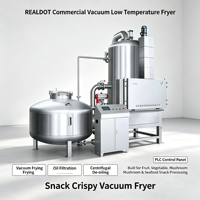 Automatische vacuüm-friteuse met lage temperatuur, oliecirculatie & ontvetting, voor het maken van fruit-, groente- en champignonschips