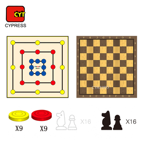 Nuovo arrivo 2 In 1 nove uomini Morris scacchi giocattolo educativo di scacchi giochi da tavolo per bambini - Product Image 3