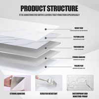 Naya – Lot de 10 panneaux muraux autocollants en PVC, motif marbre 3D moderne, résistants à l'humidité, 30x30 cm, pour salon, garantie 1 an
