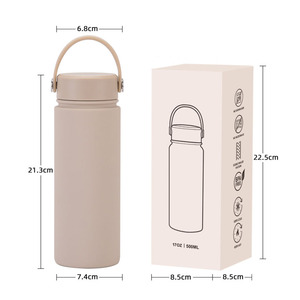 Garrafa de Água de Design Minimalista em Aço Inoxidável de 500ml, Personalizada, Cor Argila, Atacado, Copo Térmico a Vácuo - Product Image 4