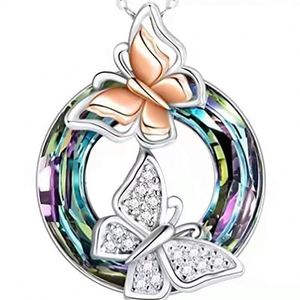 Collar Redondo Árbol de la Vida, Joyería Estética para Boda, Colgante de Cristal con Mariposa y Océano, Joyería de Compromiso para Mujer, Mamá - Product Image 6