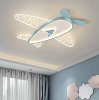 APCITL Nouvelle Plafonnier LED Moderne en Métal et Acrylique Blanc Chaud à Intensité Variable avec Télécommande, Design Mignon de Dessin Animé pour Chambre et Salon, AC
