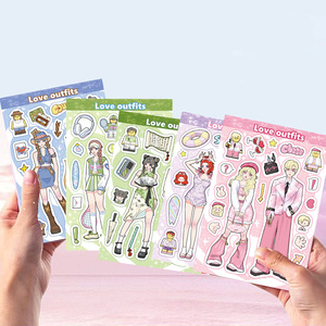 8 collages de personnages de dessins animés coréens originaux par paquet, avec des coques de téléphone très esthétiques pour filles et des autocollants Guka. - Product Image 2