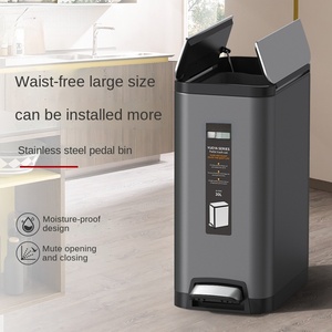 Fabricante Sala de estar Hogar Cocina de gran capacidad Baño Touchpad de pie Ecológico Desodorante prensado Tapa <span class=keywords><strong>Basura</strong></span> - Product Image 2