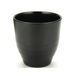 Gobelet à eau en plastique mélaminé noir givré, style japonais et coréen, imitation spirale en porcelaine, gobelet créatif portable, facile à utiliser. - Product Image 3