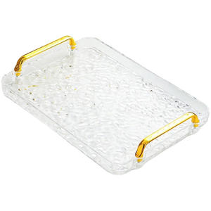 Clear Plastic Organizer <b>Tray</b> with Handle for <b>Drawer</b> and Countertop Storage | Wholesale Available - Product Image 1