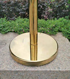 Barriere di sicurezza a sfera in metallo per il controllo della folla Stanchion con base in gomma corda rossa per la mostra del museo per eventi di eventi - Product Image 6