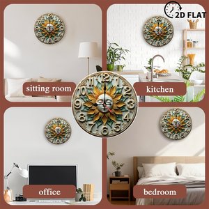Round Wooden Wall <b>Clock</b> 25Cm Silent Design Home Decor <b>Clock</b> - Product Image 5