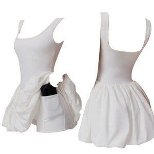 Robe de sport une pièce pour femme, personnalisable avec logo, séchage rapide, pour entraînement, course et tennis, respirante, jupe de golf et de tennis avec rembourrage - Product Image 3