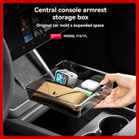 Boîte de rangement pour console centrale, organiseur d'accoudoir, accessoires intérieurs pour Tesla Model 3/Y/YL Highland Facelift