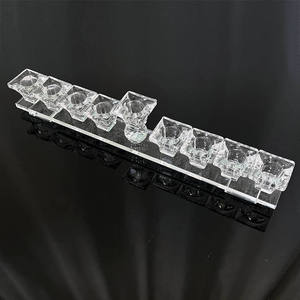 Großhandel 9 Köpfe Klarglas Kristall Chanukka Menorah MH-Z0376 - Product Image 6