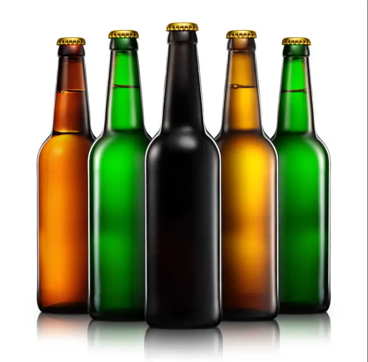 Wholesale Lower Price Variable Size Crown Cap 330ml 500ml Amber Brown or Green Glass Bottle Beer Liquor