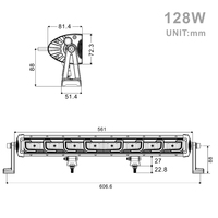 Barre lumineuse LED homologuée E-mark avec montage latéral/inférieur pour voiture tout-terrain, barre lumineuse LED à faisceau élevé
