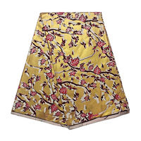 Tela Africana Batik Twill con Estampado de Cera Dorada Ankara, Textiles de Nigeria, 6 Yardas para Camisas, Bolsos y Ropa de Niños