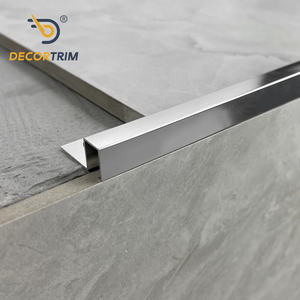 DECORTRIM Factory Embellecedor de azulejo metálico plateado Adornos de tapicería Moldura de esquina decorativa para accesorios de azulejo de pared de techo - Product Image 2
