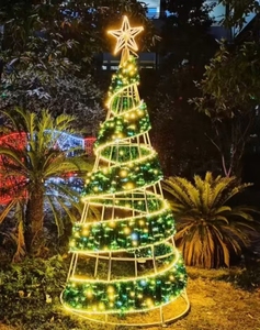 Cone Shaped Christmas <b>Tree</b> String <b>Lights</b> <b>LED</b> <b>Light</b> <b>Tree</b> Tower for Plaza Garden Display - Product Image 1