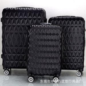 Abs Three Piece <b>Suitcase</b> Set 20 24 28 Inch Silent Spinner Carry On Luggage With Lock Detachable Handle For Leisure Travel - Product Image 1