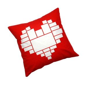 Housse de coussin personnalisable moderne en forme de cœur rouge et de lune, à sublimation, avec motif de dessin animé pour la décoration d'hôtel et de maison - Product Image 2