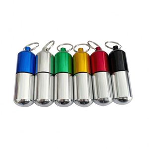 Pastillero de aluminio portátil, llavero botella de medicina tanque almacenamiento al aire libre llavero/ - Product Image 2