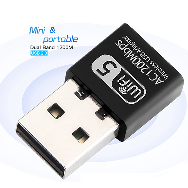 Realtek RTL8812BU USB 3.0 802.11ac 1200Mbps Dual-Band Wireless External USB WiFi Adapter CE ROHS Certified Model ZP100M 1 Year