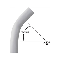 Coude de jonction à 90 degrés en PVC à long rayon pour conduit électrique, raccord de haute résistance pour gaine de câble souterraine