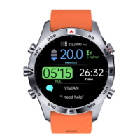 Montre de plongée étanche Sunroad D6 avec transmission sonar, profondeur de plongée 100m, alarme de sécurité, montre sport pour homme