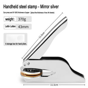 Máquina portátil de estampado en relieve con pinza de mano, máquina de estampado de libros, sello de grabado de logotipo personalizado en acero inoxidable. - Product Image 2