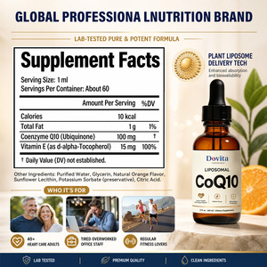 Gotas Líquidas de CoQ10 OEM 200mg, Alta Absorción, Antioxidante para la Salud del Corazón, Aumento de Energía Celular, Refuerzo del Sistema Inmunológico, Vegano, Sin Gluten - Product Image 2