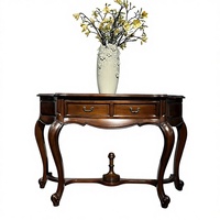 Console d'entrée MEDICI en bois massif durable, mobilier de salon, utilisation hôtel/villa, facile à nettoyer, design antique mi-siècle