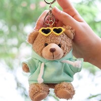 Cadeaux promotionnels en gros à bas prix, ours en peluche personnalisés avec logo par sublimation, 10 cm, avec chemises et sweats à capuche
