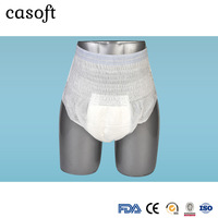 Vente en gros Culotte jetable à taille élastique à absorption rapide Couches pour adultes et pantalons en plastique