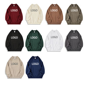 Felpa Girocollo in Cotone Terry 350g Edizione Autunnale Oversize, Personalizzabile Tinta Unita, Spalle Larghe, Unisex, Stampa Logo, Top di Moda - Product Image 1